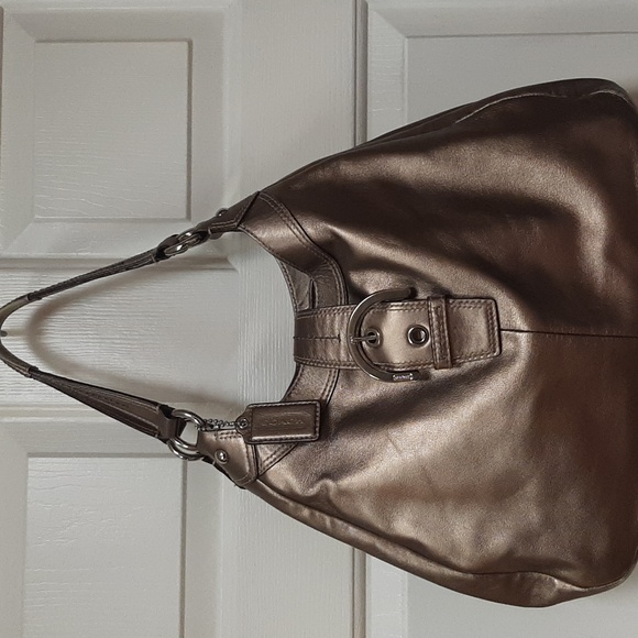 🛍Coach Bag- Beautiful❣Bronze with Chrome Hardware - Picture 16 of 16